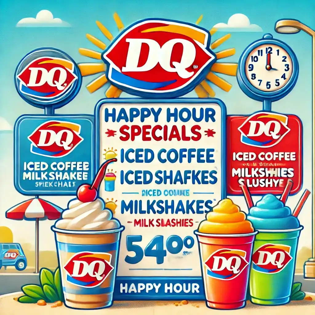 Dairy queen happy hours specials, happy hours, iced coffee, milk shakes